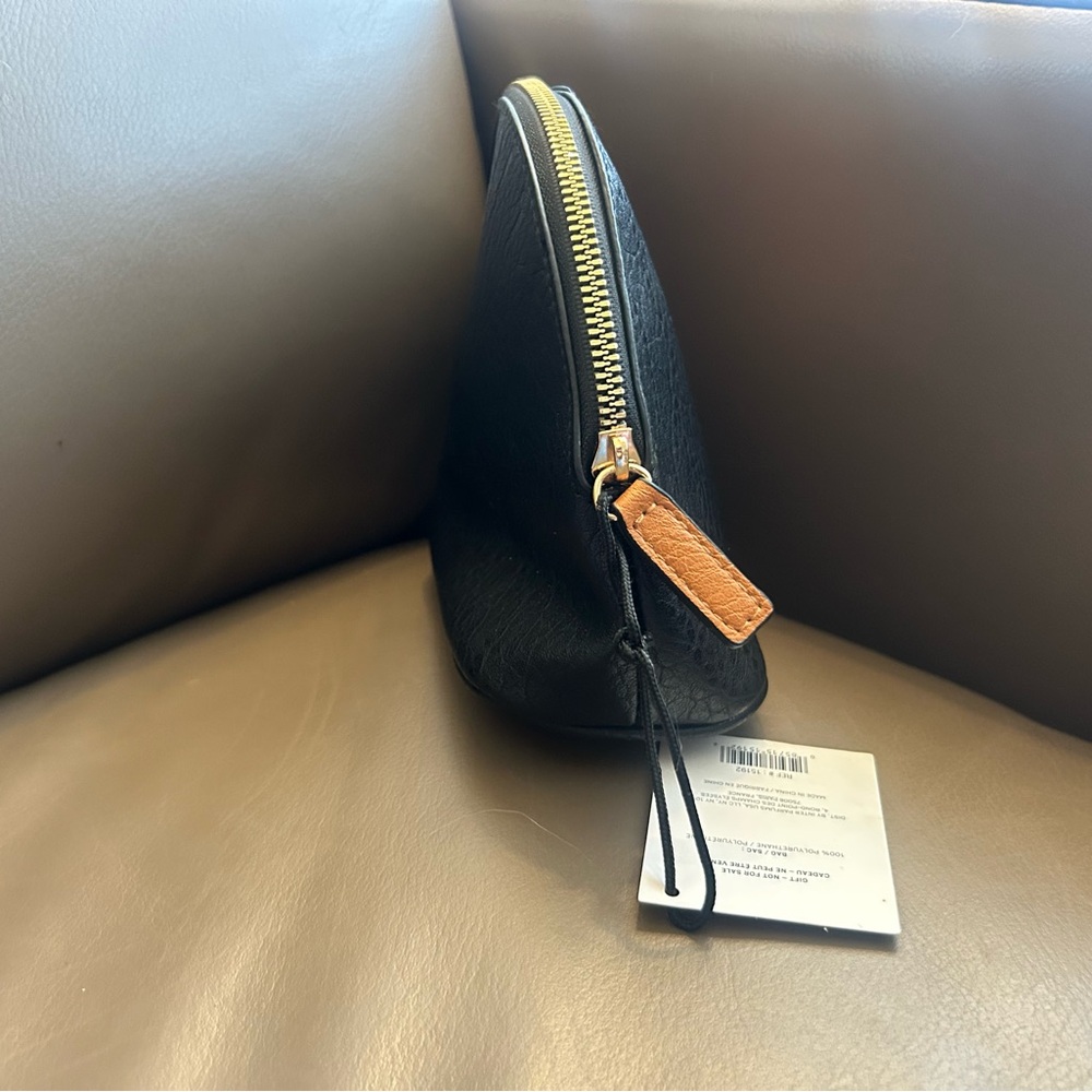 MCM Black and Orange Toiletry Bag with Bold Color Blocking - Picture 4 of 13